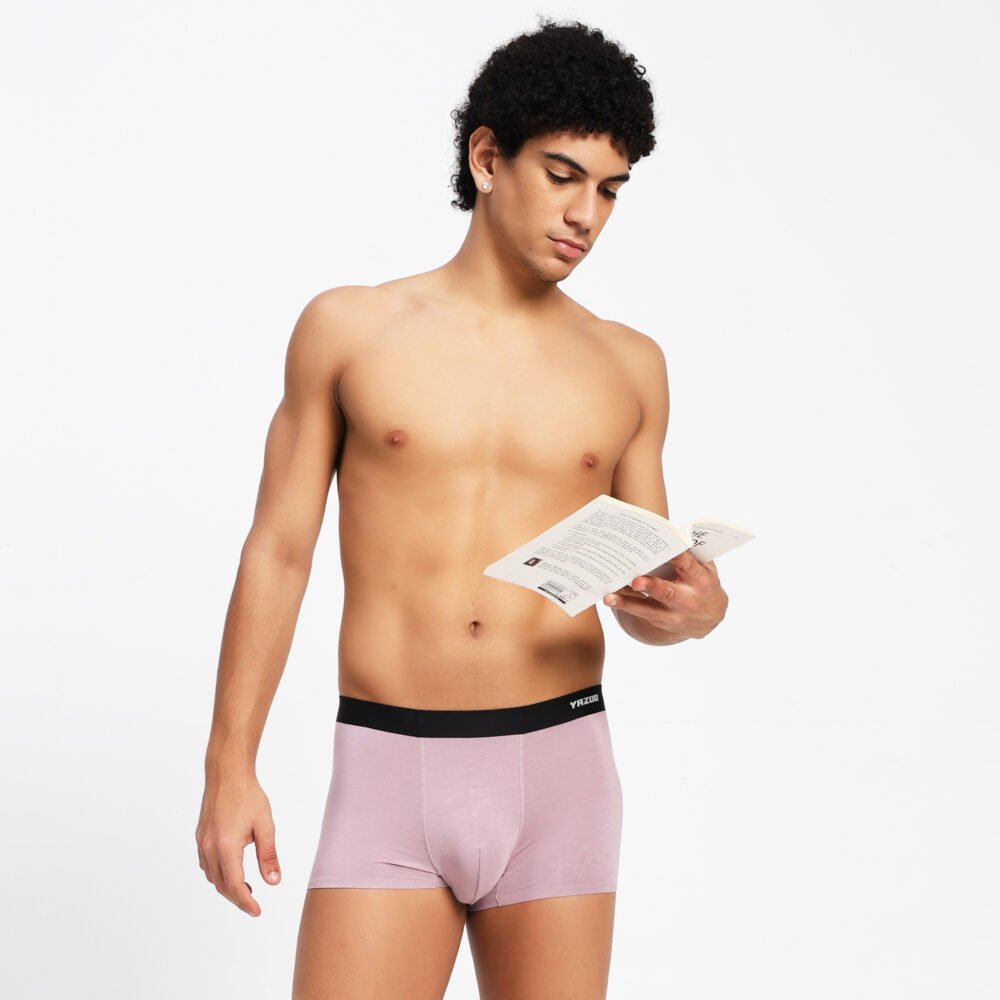 Lightweight Seamless Modal Underwear - Mauve Trunks