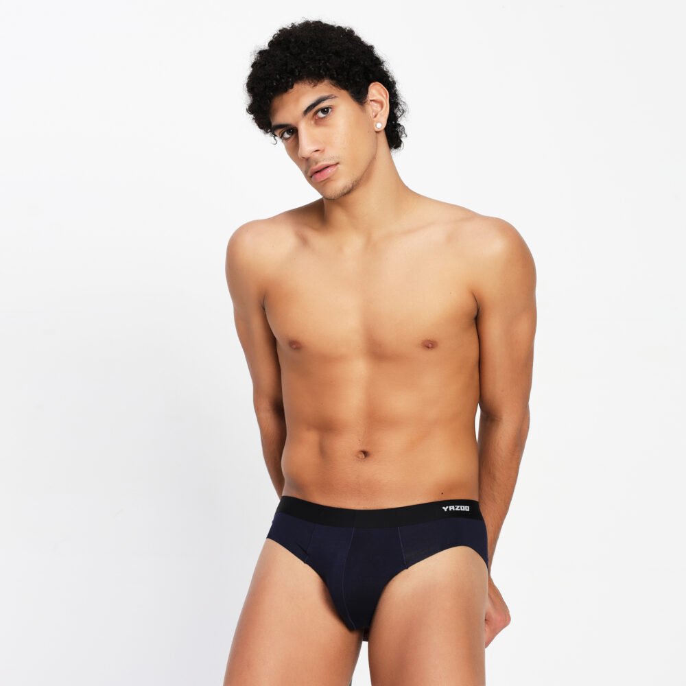Lightweight Seamless Modal Underwear - Navy Briefs