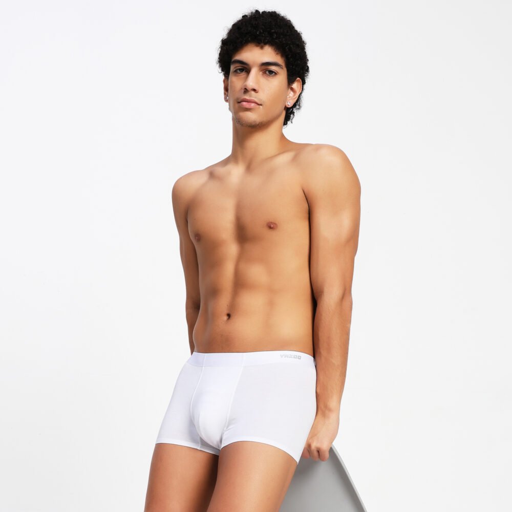 Lightweight Seamless Modal Underwear - White Trunks